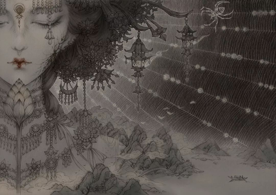 特别惊艳的古风美人画稿,惊艳古风美人手绘