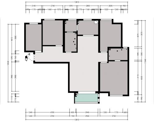 西安套内110平米四室两厅装修简约,西安装修房子现代简约轻奢130平方