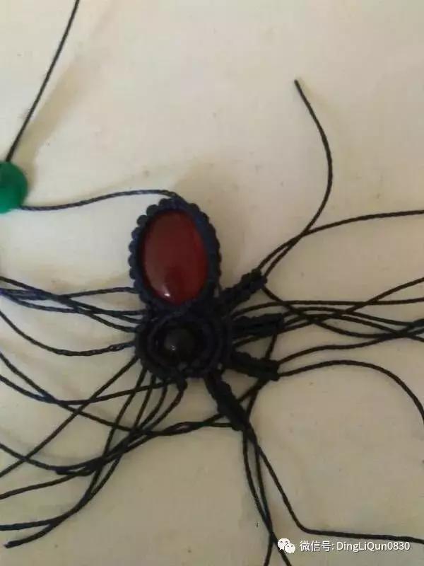 绳编宝石吊坠教程,石头吊坠穿珠子编绳教程