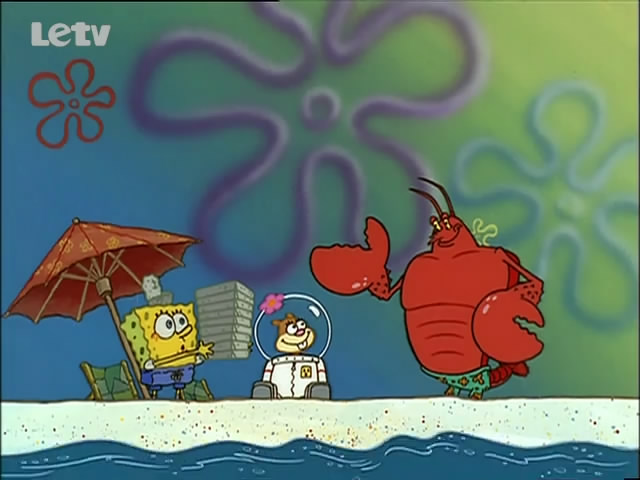 海绵宝宝与珊迪合唱,海绵宝宝牵着珊迪的手