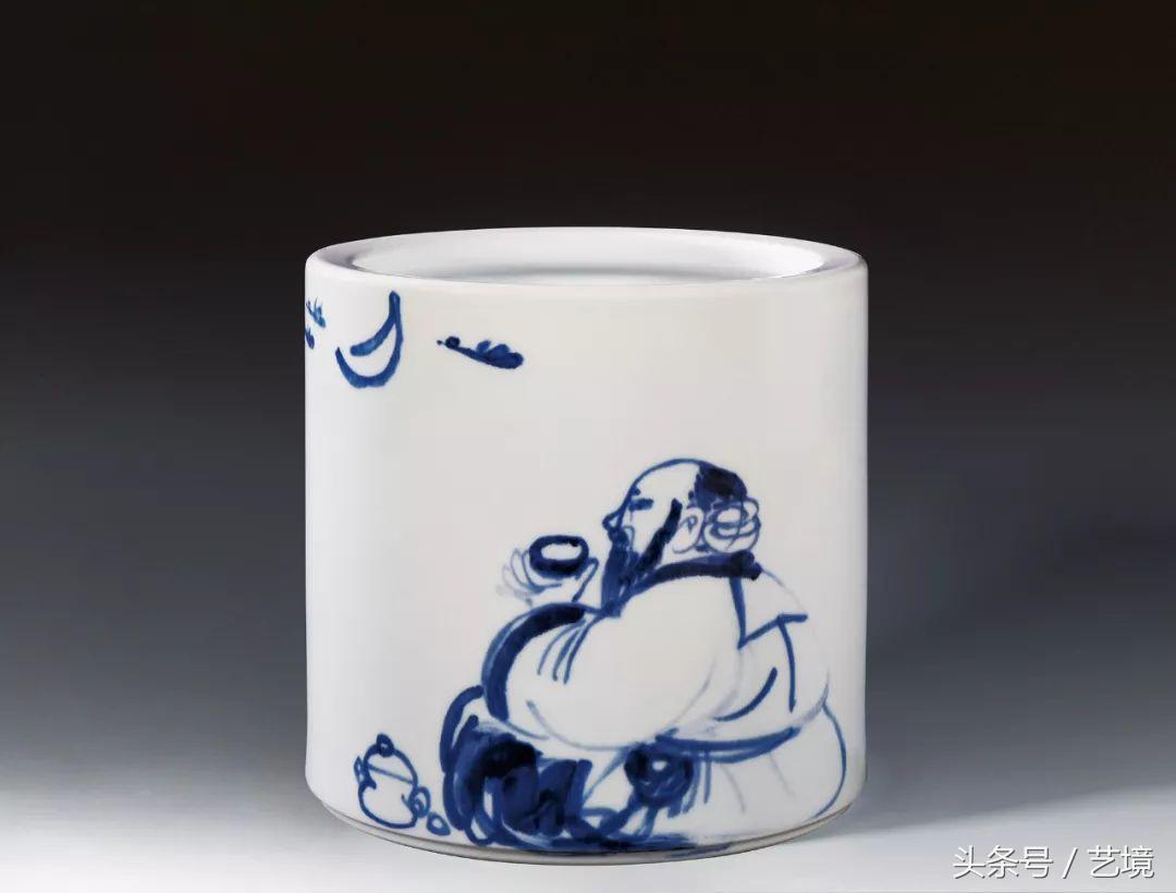 古涧一枝梅原文,梅兰竹菊手绘釉上彩瓷板画