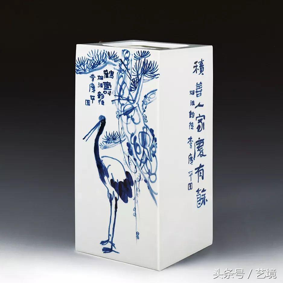 古涧一枝梅原文,梅兰竹菊手绘釉上彩瓷板画