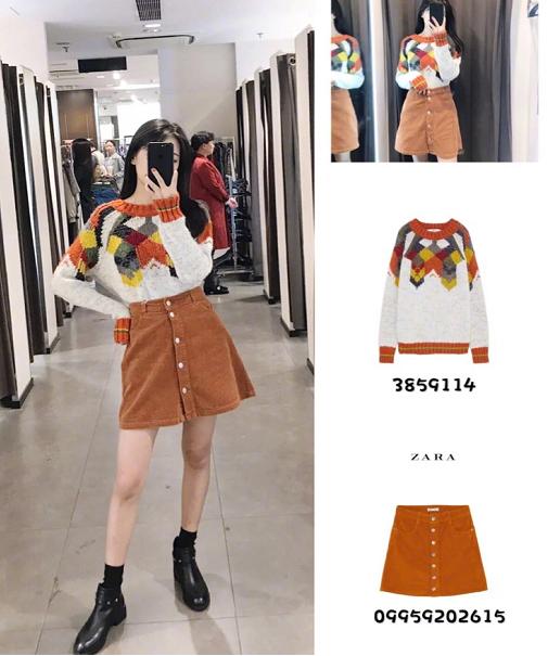 zara黑色侧面开叉针织衫短上衣,zara黑色立领针织衫大嫂同款