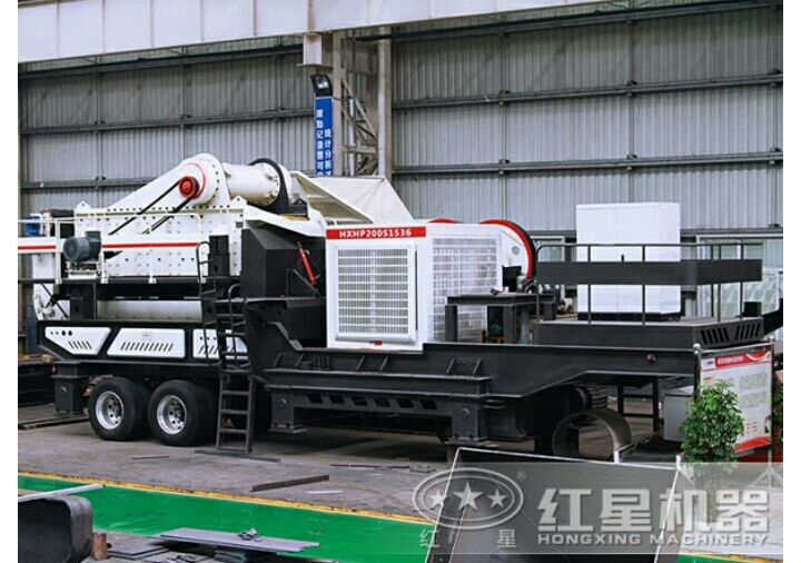 移动打沙机出售,小型移动破石机二手