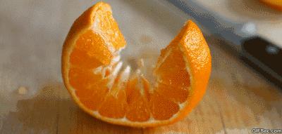 3刀切9块橙子,橙子小妙招花式系鞋带