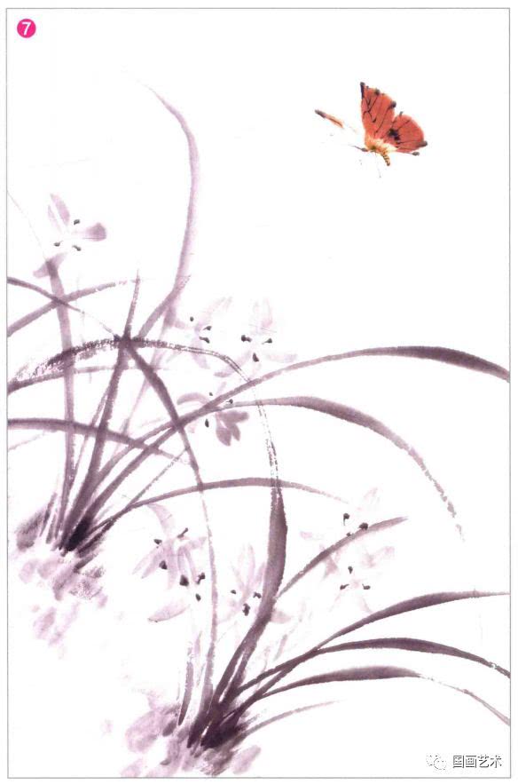 写意兰花的基本画法视频,写意兰花的画法技法视频