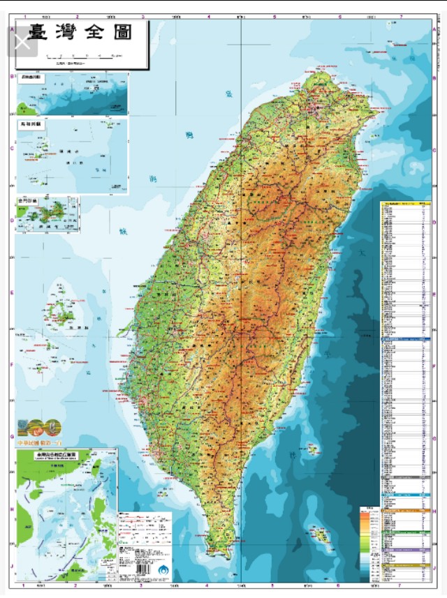 台湾省地图的图幅范围包括,地图可查台湾省各街道清晰可见