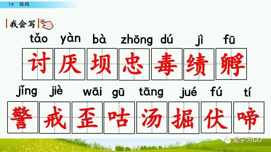 四年级下册语文母鸡课文重点讲解,四年级下册语文14课母鸡重点知识