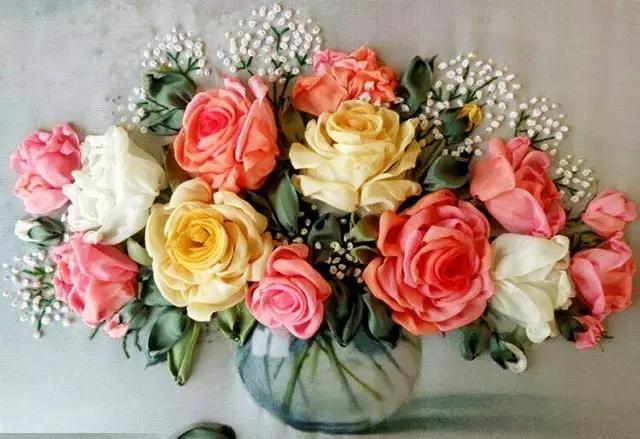 一根针绣花边方法,一根针绣出一个星空