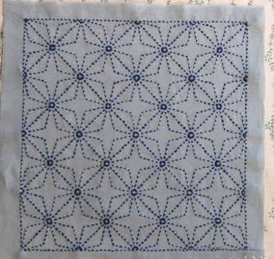 刺子绣拼接入门针法教程,sashiko刺子绣