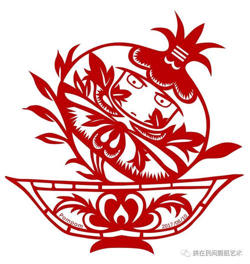 小猪坐石榴，越过越富有