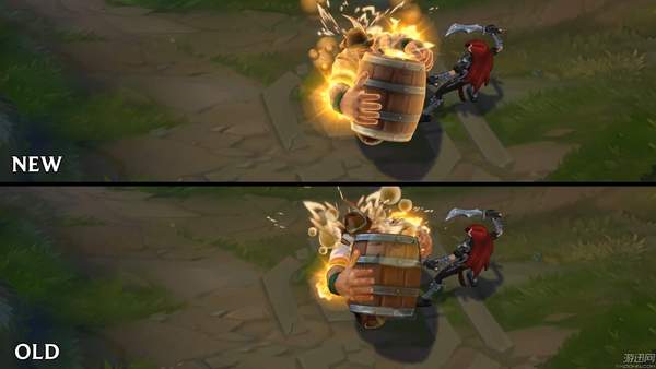 LOL鳄鱼、酒桶全皮肤特效演示大招技能特效增强