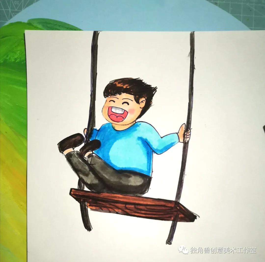 绘画教程|清明节习俗之荡秋千