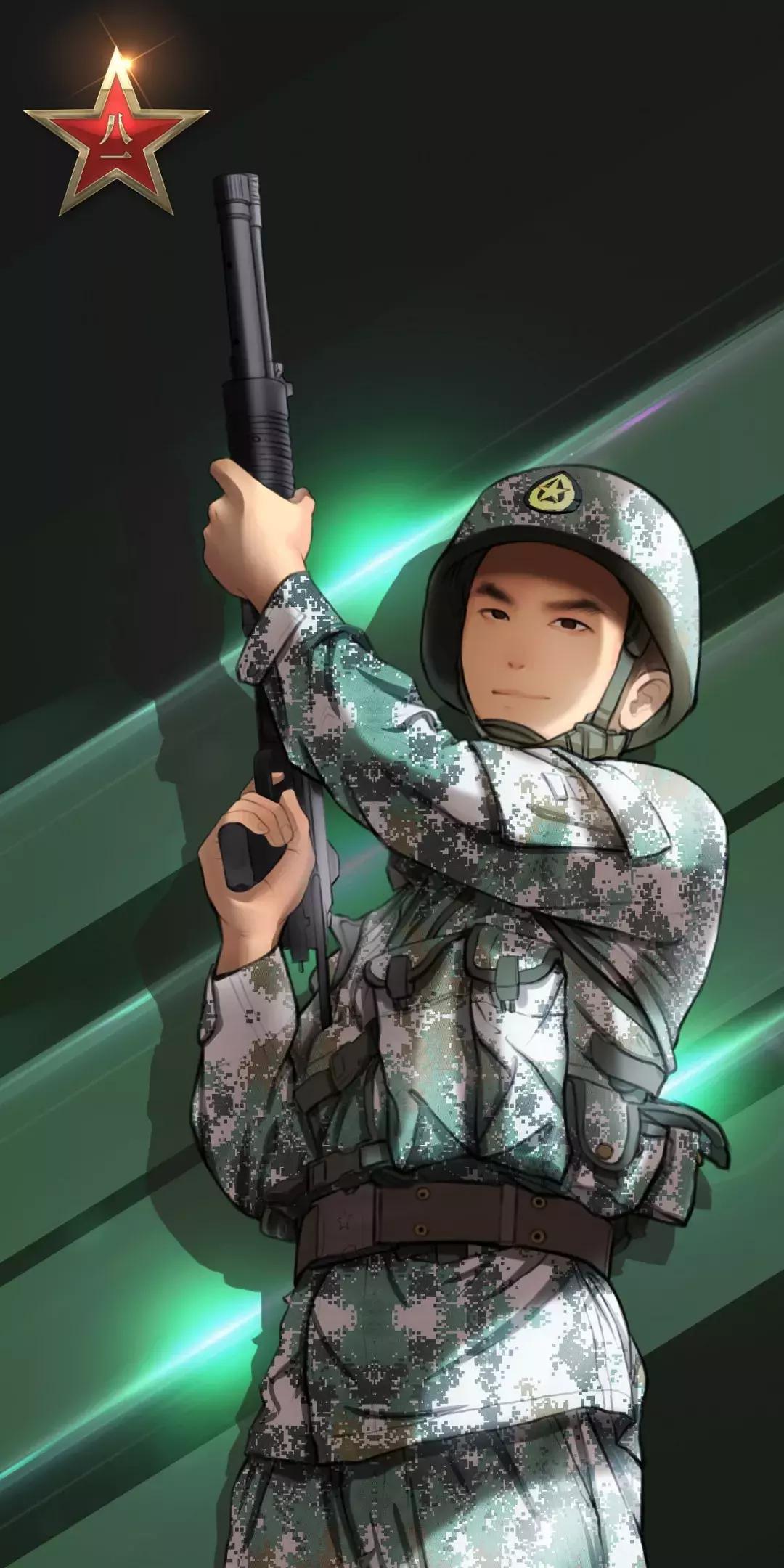 中国军人生日快乐,军人生日快乐动态图片