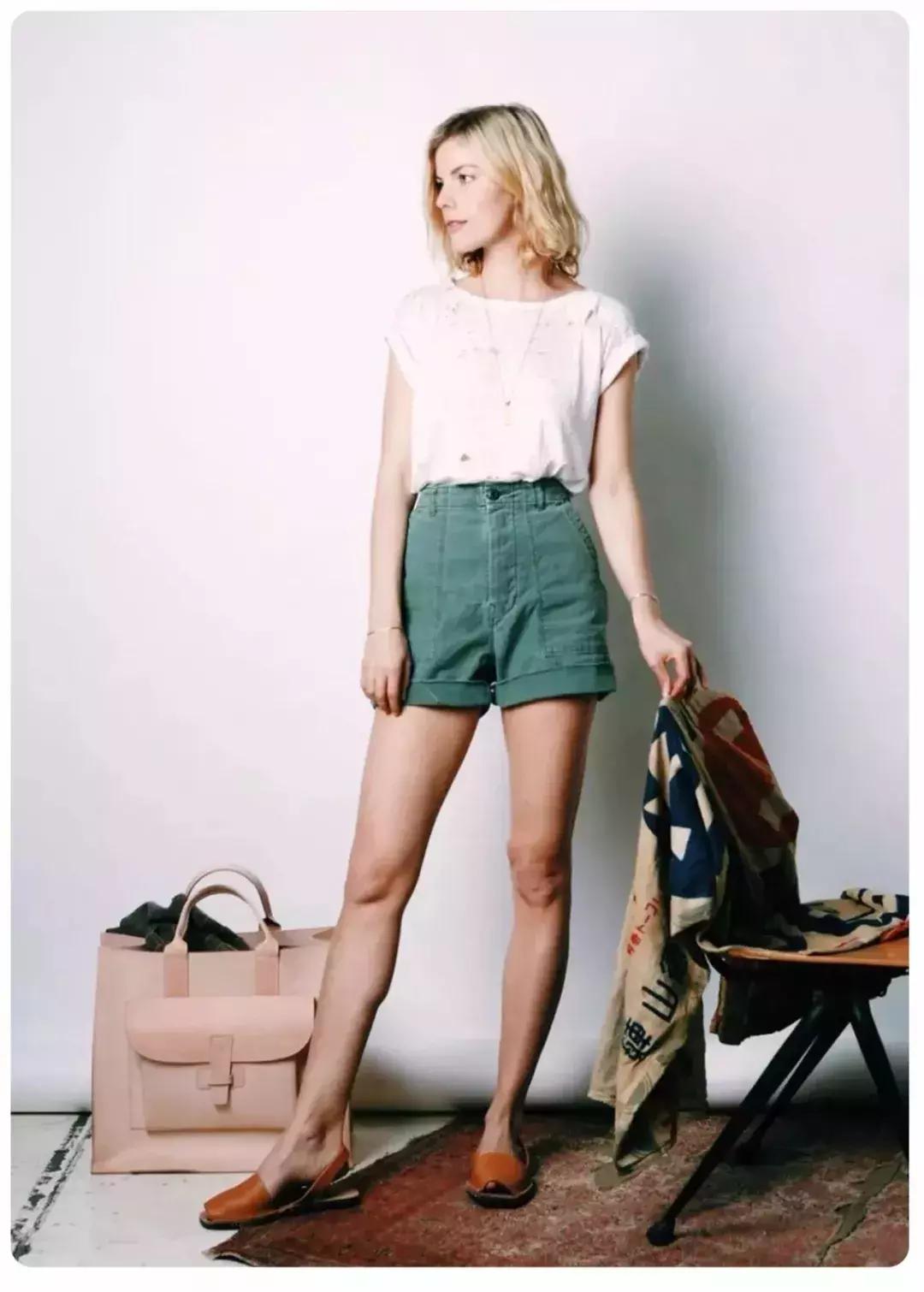 夏天穿蓝色短裤上衣穿什么好看,夏天哪几种短裤不要穿