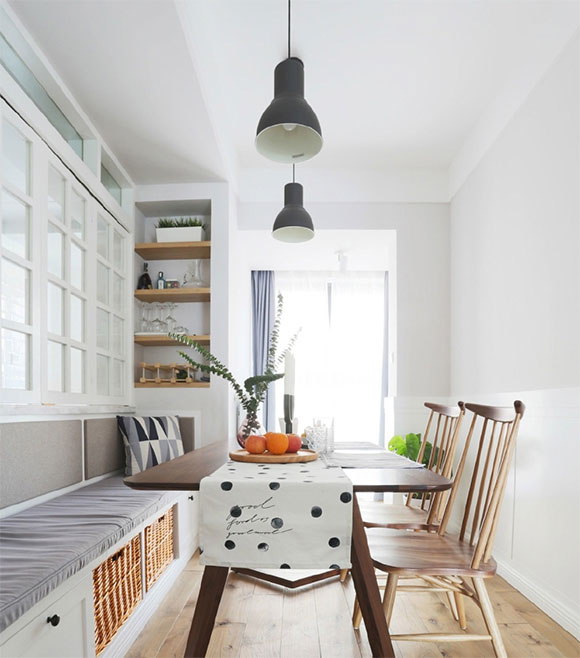 圆卡座式餐厅装修,卡座餐厅设计能装出高级感吗