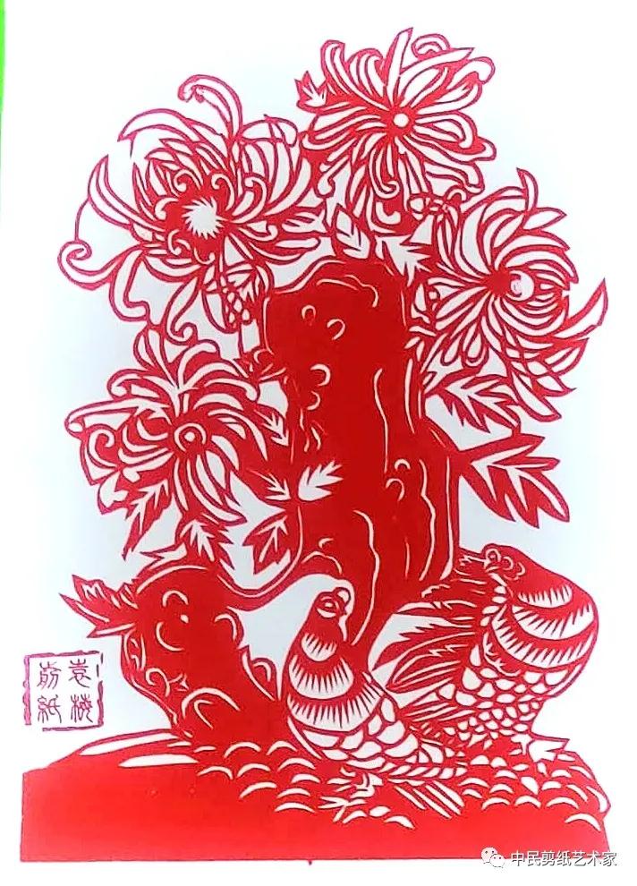 爱满重阳孝润童心剪纸,尊老爱老重阳主题剪纸