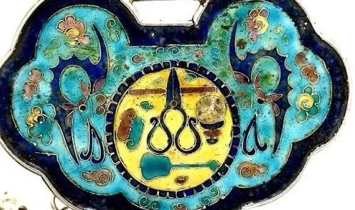 珐琅古法长命锁,最贵的古代银锁