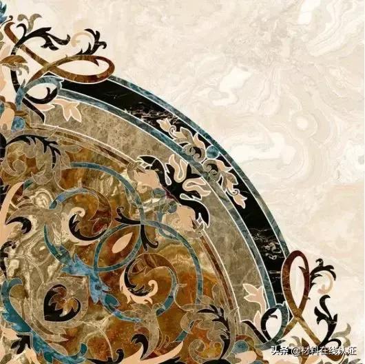 仿水刀和真水刀拼花的区别,设计师讲解水刀拼花效果