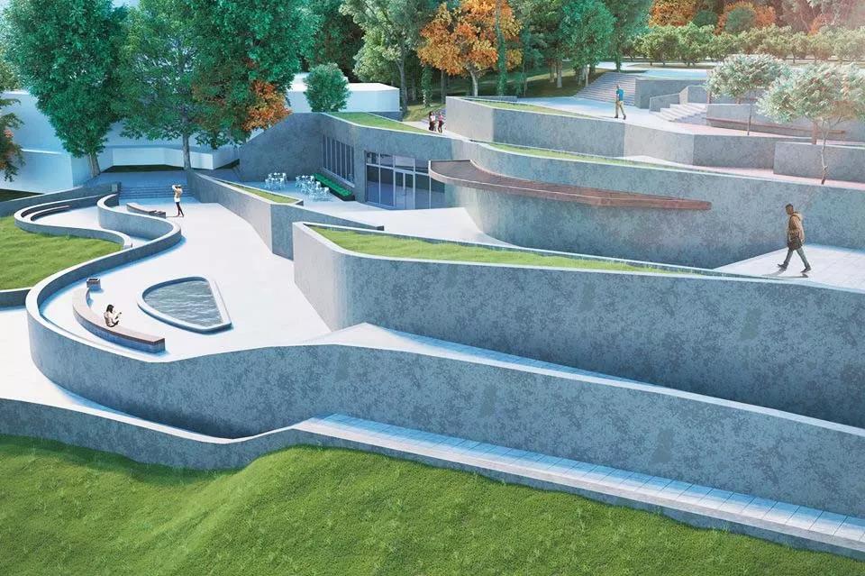 一波优雅的高差处理，漂亮