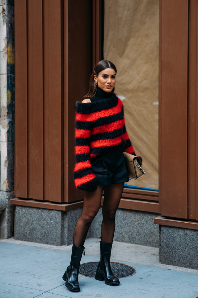 这个冬天如何选择条纹毛衣,毛衣穿搭推荐可内搭可外穿冬