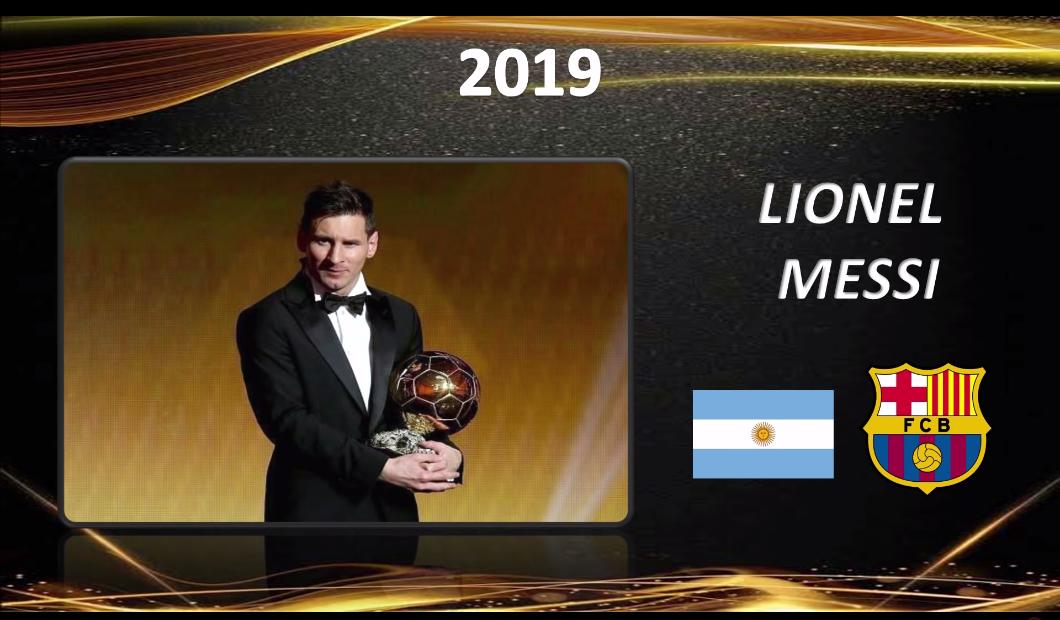 2020年足球金球奖,金球奖历届得主2008到2019