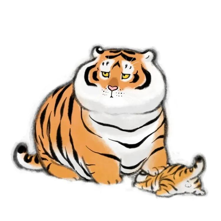 中二大叔画虎全集,中二大叔