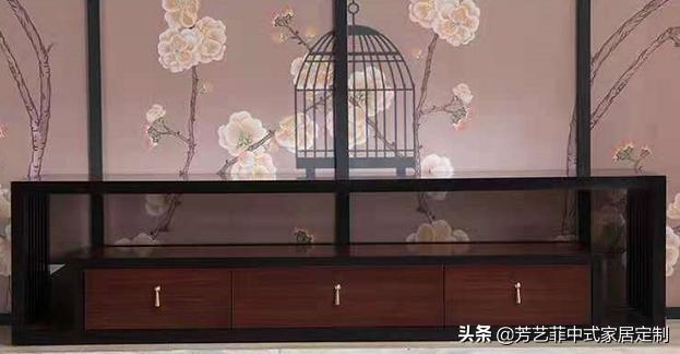 新中式家具客厅布置,新中式家具打柜子效果图