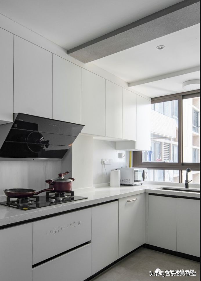 集成灶橱柜和什么颜色搭配好看,冰箱颜色和橱柜颜色搭配效果图