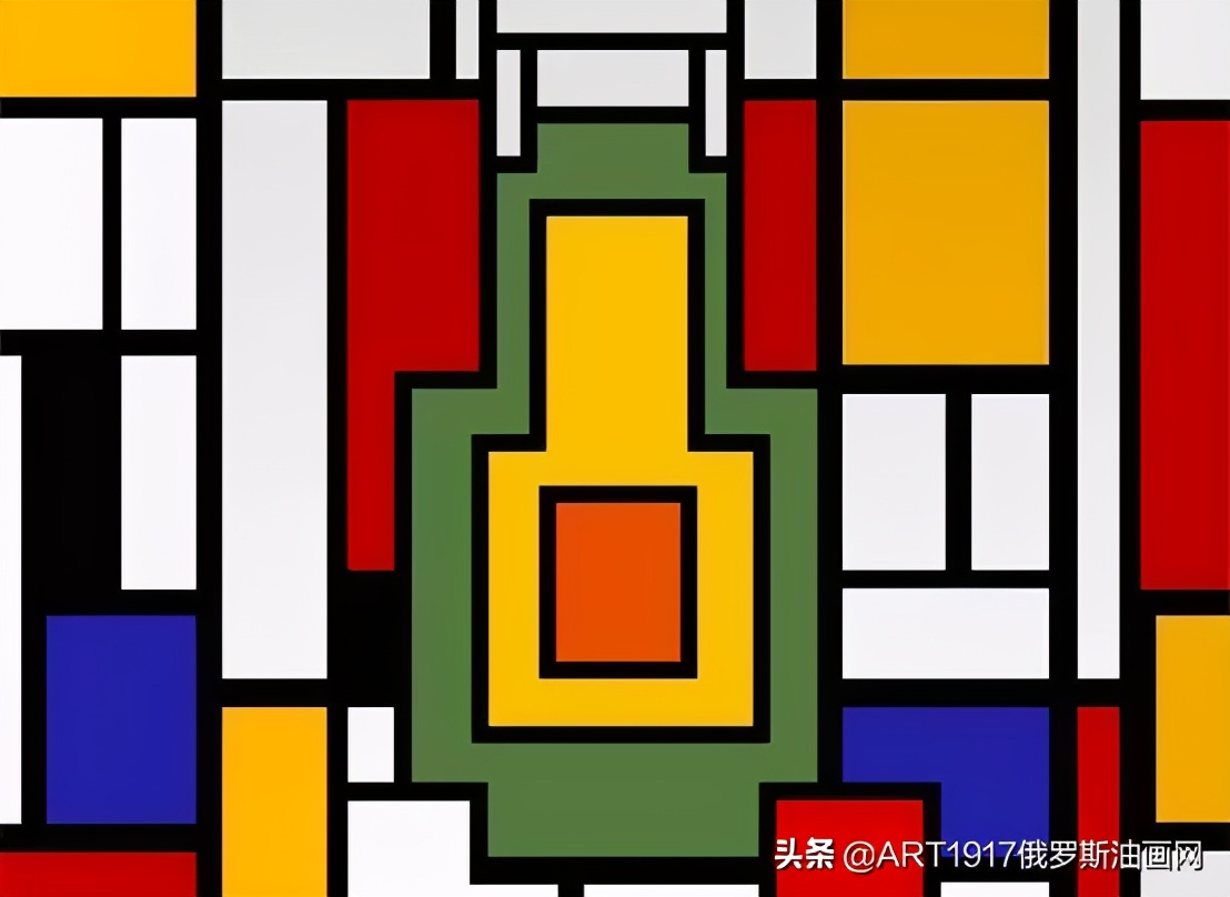 蒙德里安的红黄蓝格子作品名字,蒙德里安的红黄蓝构成解说