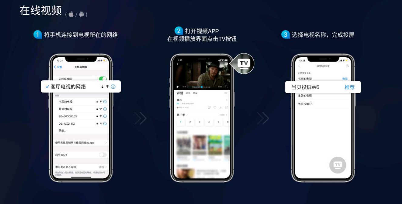 当贝投屏免费,当贝投影怎么用手机投屏