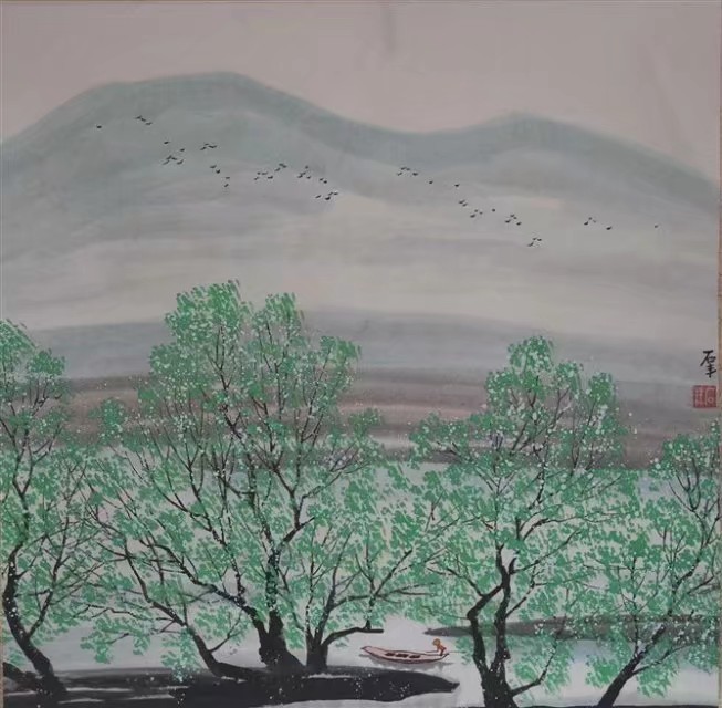 国画风景小品简单又好看,山水风景国画图片大全集