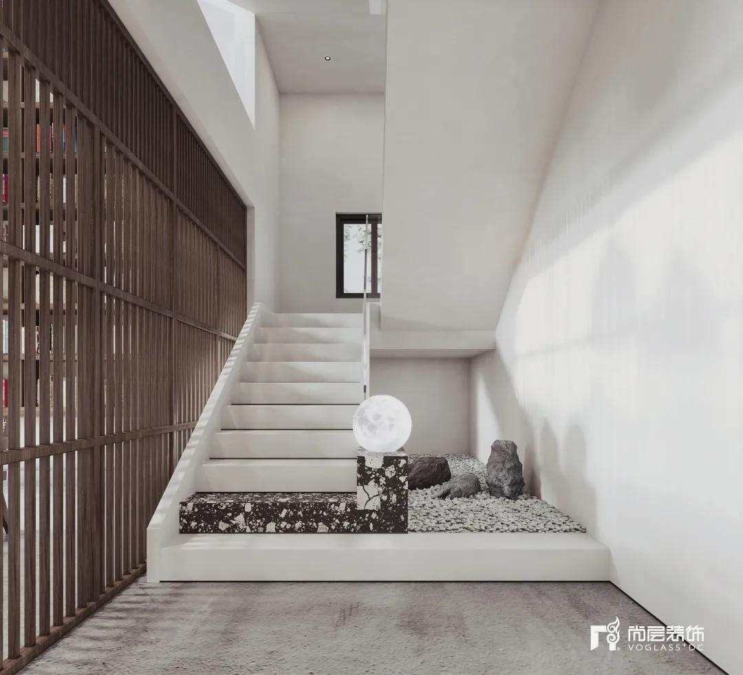 800平侘寂风装修设计案例,800平米禅意别墅