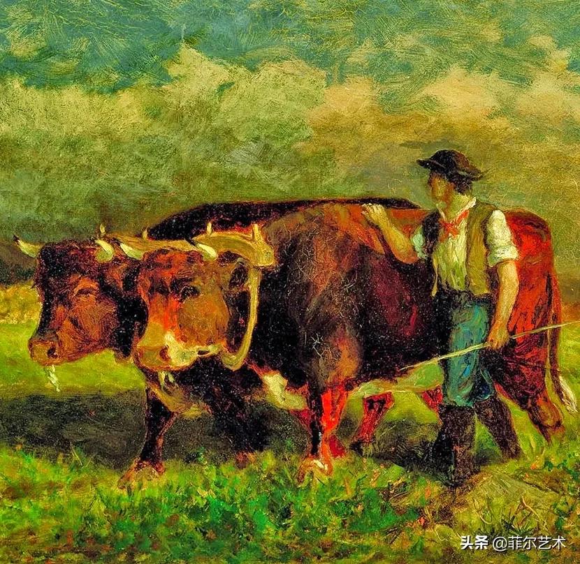 欧洲田园油画风景图片大全,古典油画风景美丽乡村