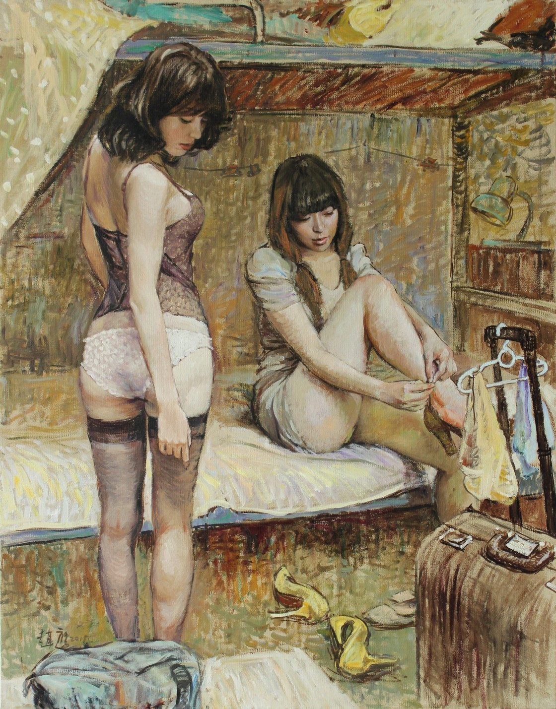 柠檬汁氤在水中　角落里美人如茵——画家赵鹰的写意油画