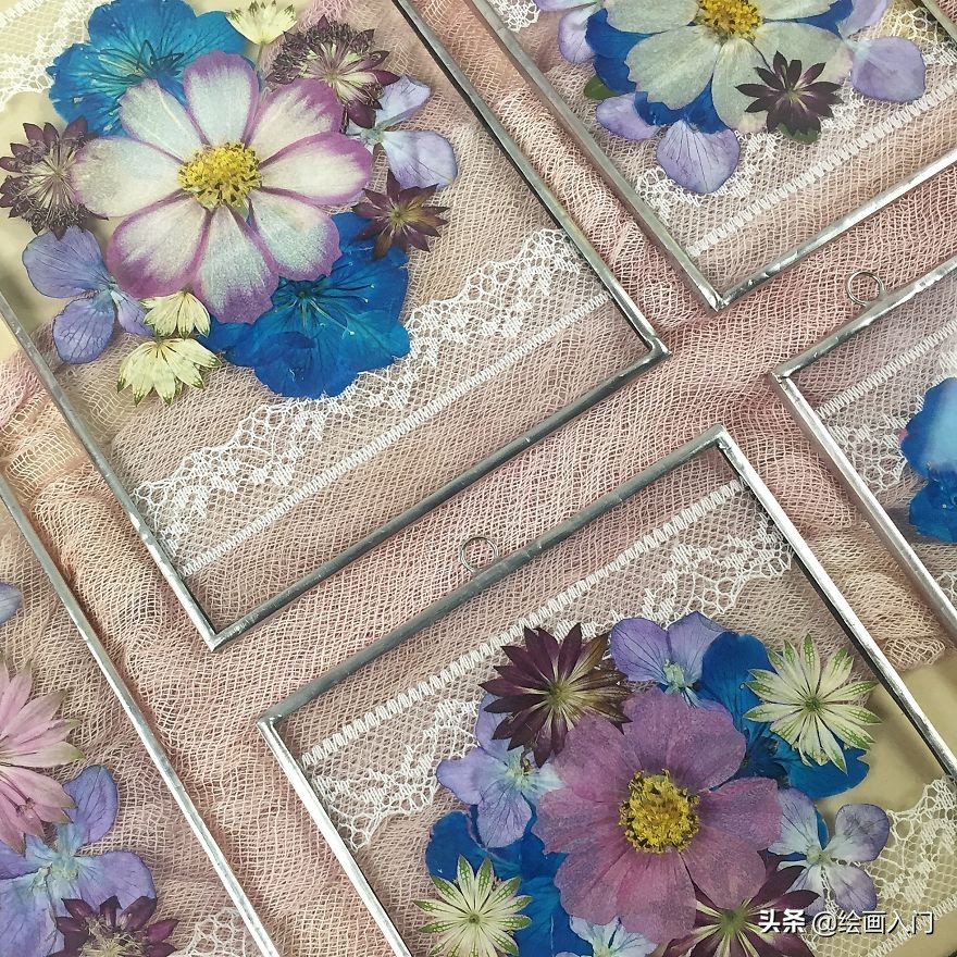 墙壁仿真花装饰创意,玻璃鲜花