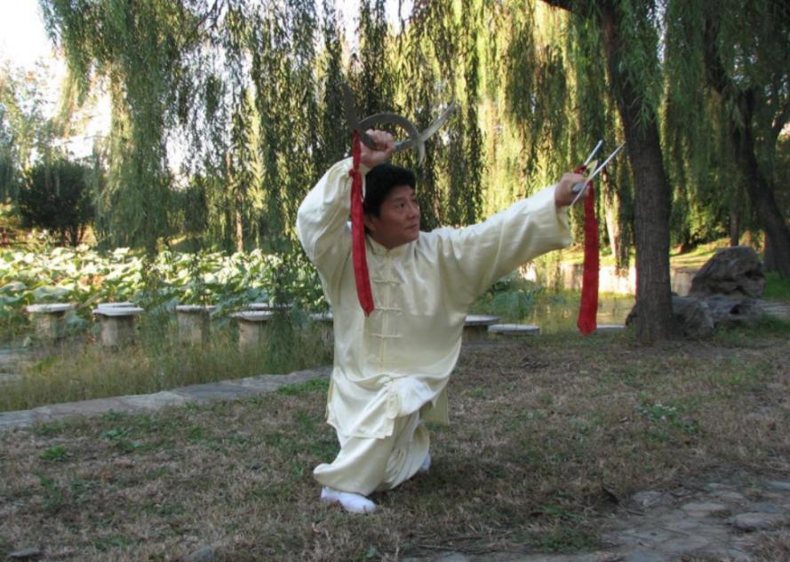 香奈儿商标撞脸中国兵器,单田芳评书里的八卦子午鸳鸯钺有何来头?