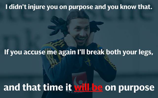 伊布霸气的言论,伊布经典时刻