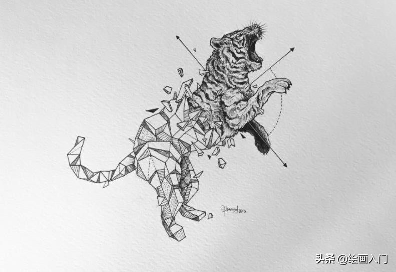 插画铅笔手绘小动物,针管笔手绘黑白画设计