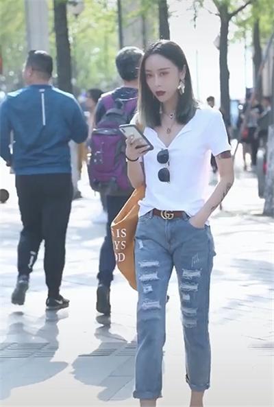 杭州街拍又酷又时髦的美女,杭州街拍美女酷