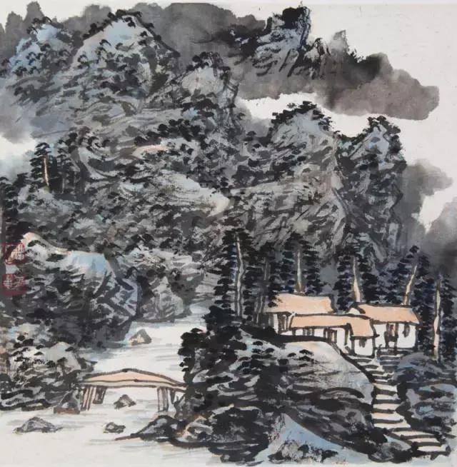 山水花鸟画口诀,山水画法技巧皴