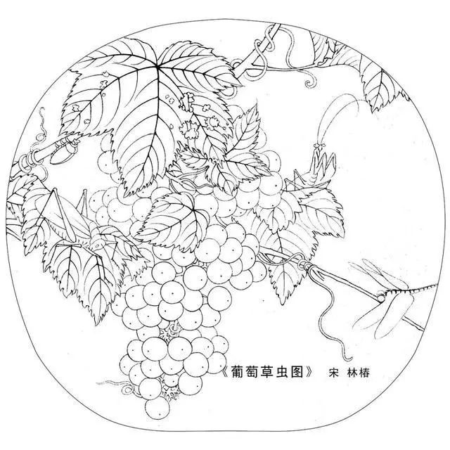 工笔白描底稿高清大图,宋人工笔画白描图片