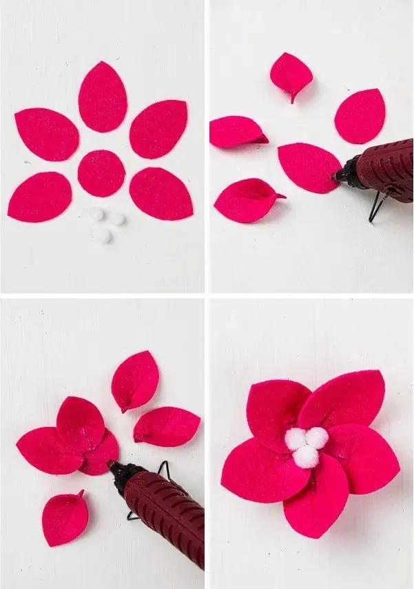 手工diy不织布,手工布艺不织布向日葵图解教程