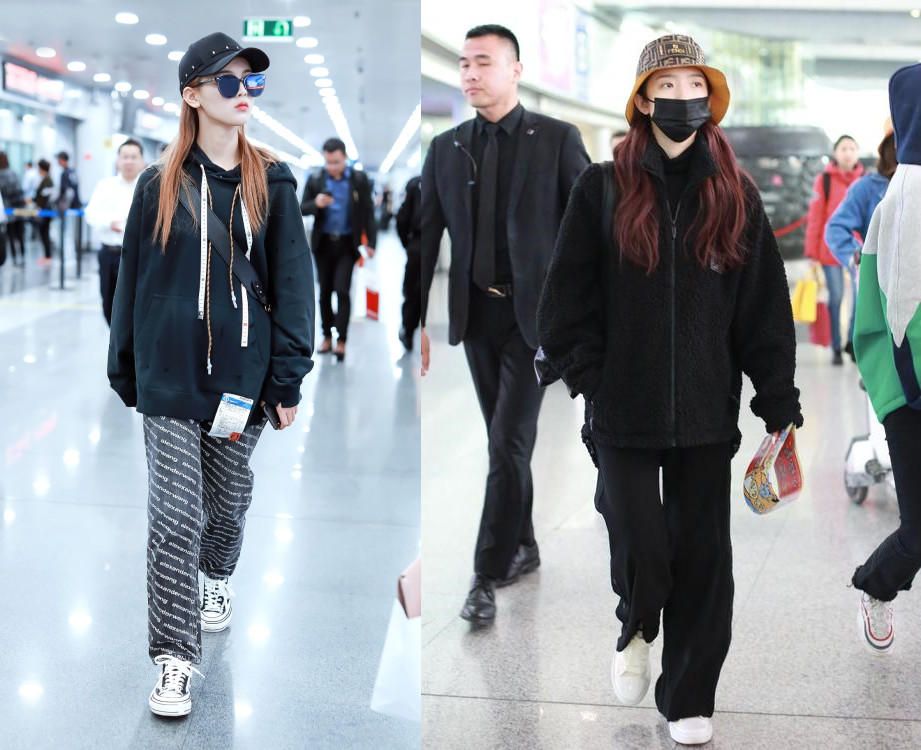 再不说杨超越土了，穿黑色卫衣牛仔裤，气场飙升直逼孟美岐