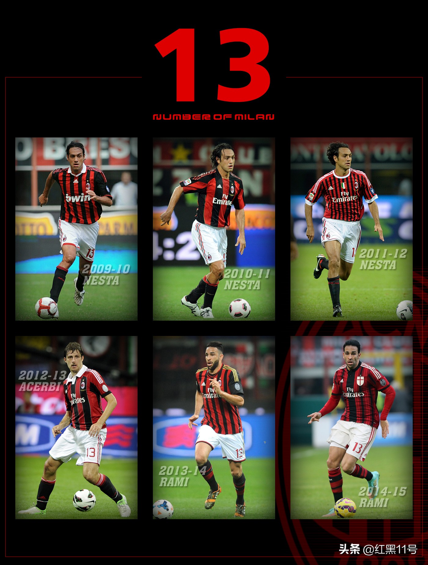 足坛罗德曼内斯塔及其N个接班人！米兰的13号有哪些？