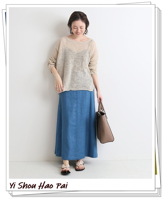 亚麻长半身裙如何搭配,亚麻裙半身裙怎么搭配上衣