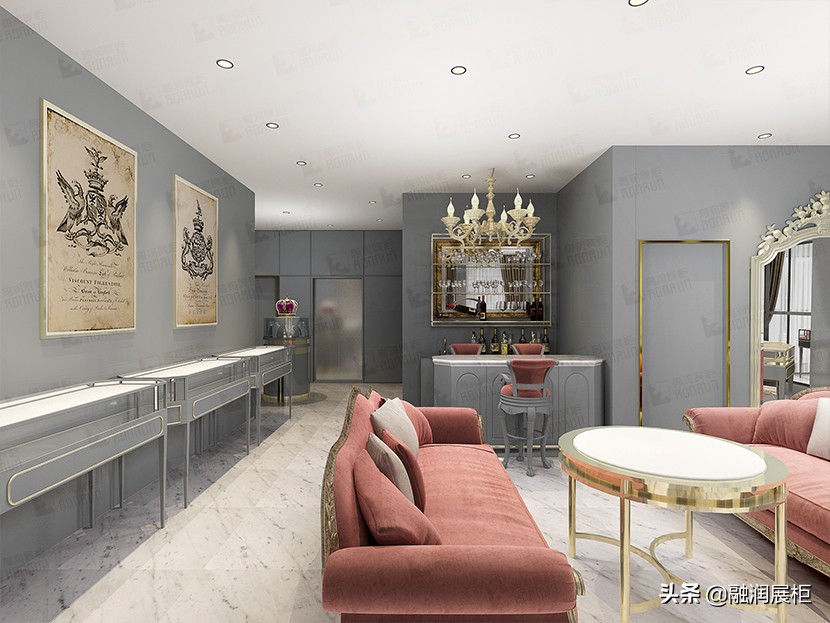 中国珠宝店面装修设计,高端珠宝定制店设计