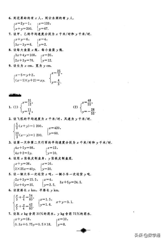 人教版七年级下册数学课后题答案,七年级下册数学课后练习答案