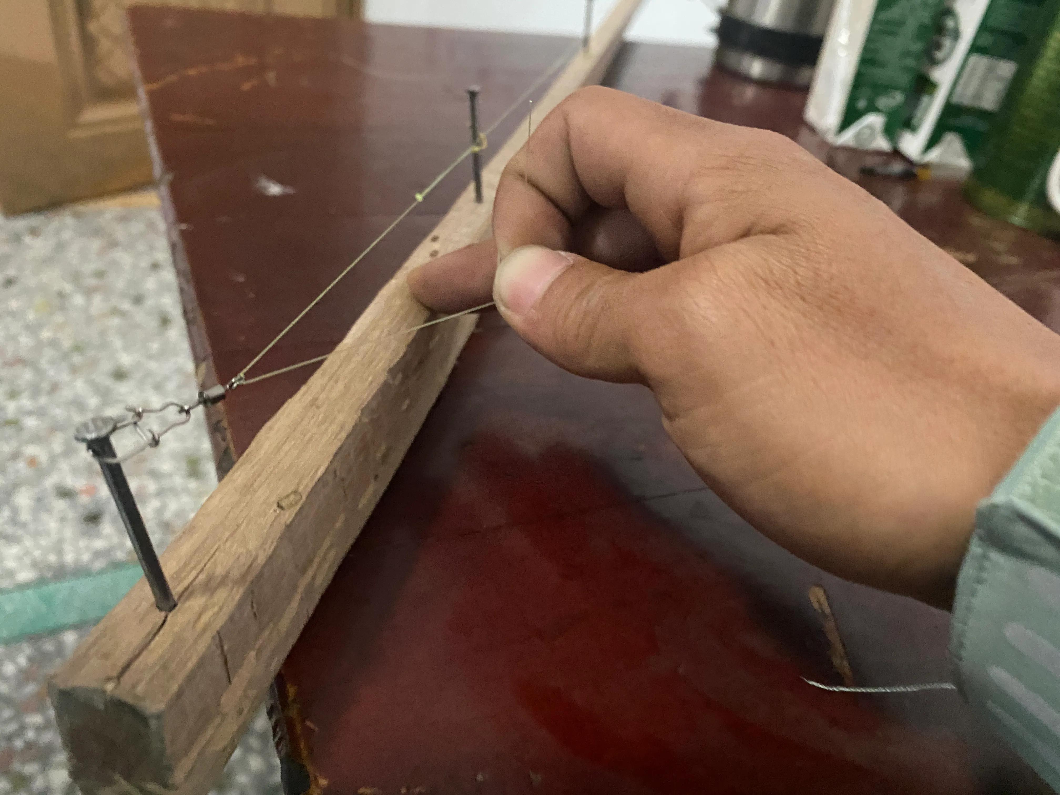 钓鱼钩串钩绑法慢教程,钓串钩的绑钩教程