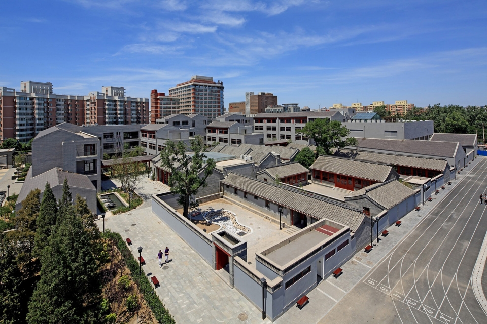 北京三十五中高中新校园，古宅院风格的现代校园